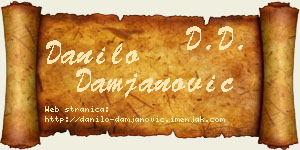 Danilo Damjanović vizit kartica